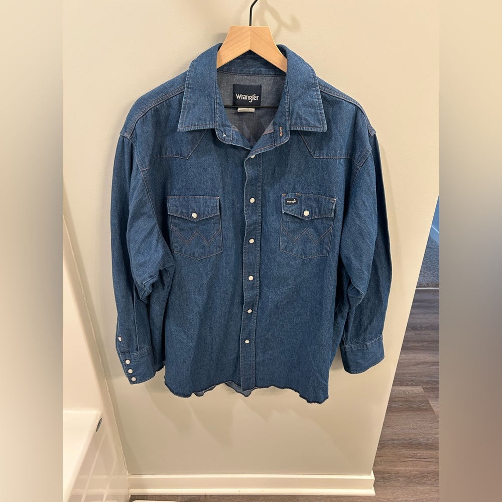 Wrangler Pearl Snap Western Shirt – Size 18x35